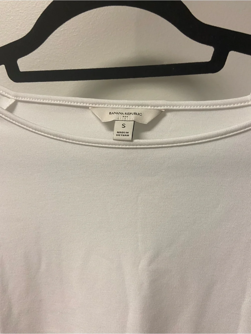 Banana Republic White Puff-Sleeve Boatneck Blouse
